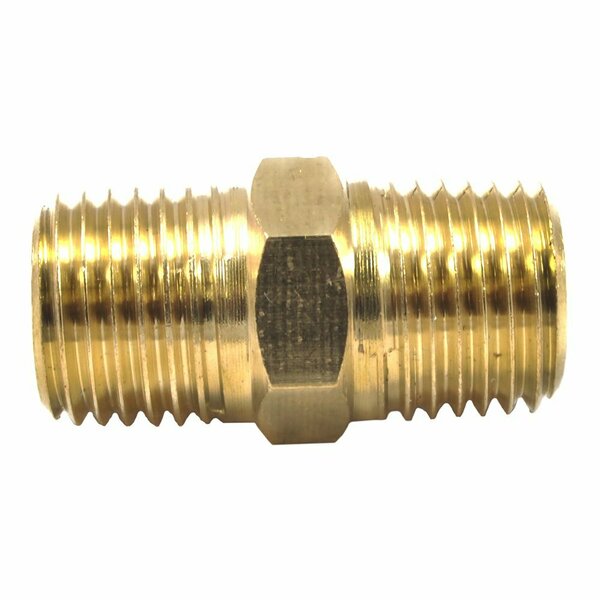 Forney Male Coupling, 1/4 in Male NPT 75448